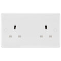 BG White Moulded 13A Unswitched Double Socket 824 Available from RS Electrical Supplies