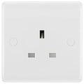 BG White Moulded 13A Unswitched Single Socket 823 Available from RS Electrical Supplies