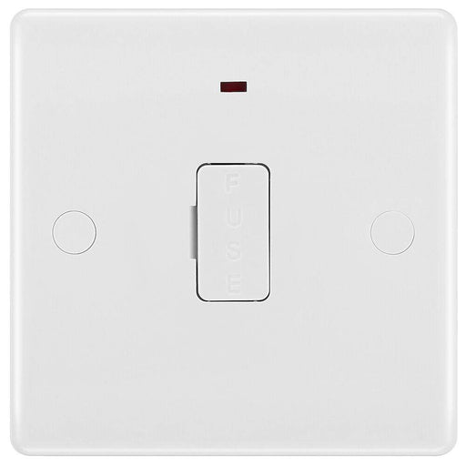 BG White Moulded 13A Unswitched Spur with Neon 856 Available from RS Electrical Supplies