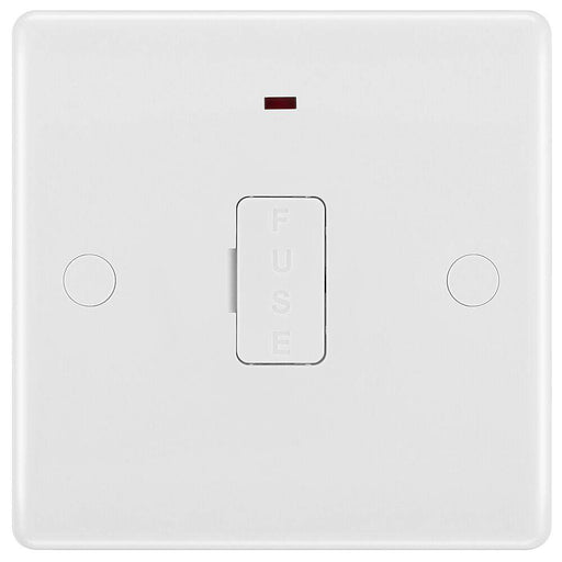 BG White Moulded 13A Unswitched Spur with Neon and Flex 857 Available from RS Electrical Supplies