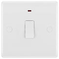 BG White Moulded 20A Double Pole Switch with Neon and Flex Outlet 833 Available from RS Electrical Supplies