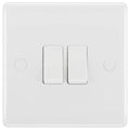 BG White Moulded 2G 2W Light Switch 842 Available from RS Electrical Supplies