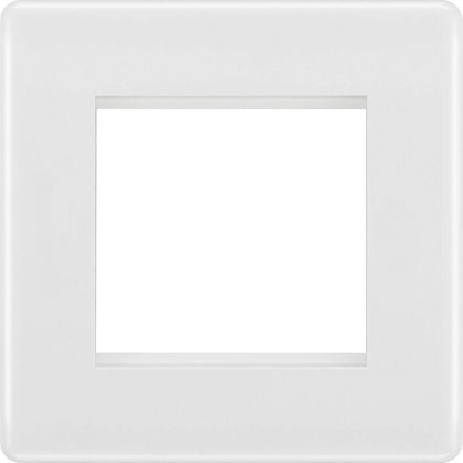 BG White Moulded 2G Euro Plate 8EMS2