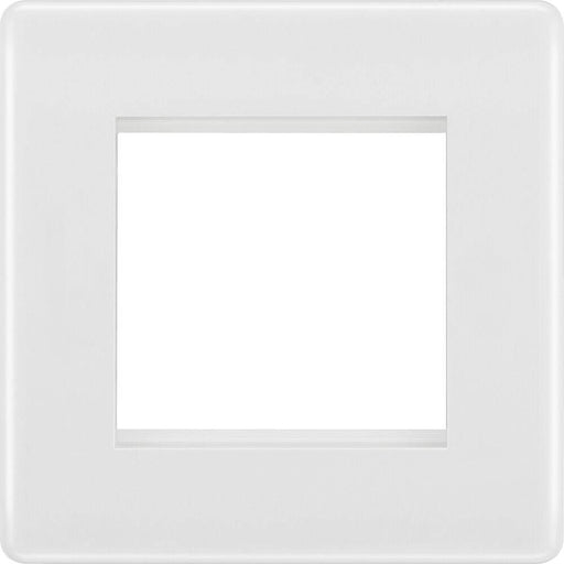 BG White Moulded 2G Euro Plate 8EMS2 Available from RS Electrical Supplies