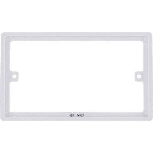 BG White Moulded 2G Spacer Plate 818 Available from RS Electrical Supplies