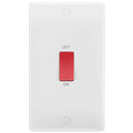 BG White Moulded 45A Cooker Switch 873 Available from RS Electrical Supplies