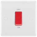 BG White Moulded 45A Cooker Switch 875 Available from RS Electrical Supplies