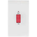 BG White Moulded 45A Cooker Switch with Neon 872 Available from RS Electrical Supplies