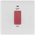 BG White Moulded 45A Cooker Switch with Neon 874 Available from RS Electrical Supplies