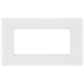BG White Moulded 4G Euro Plate 8EMR4 Available from RS Electrical Supplies
