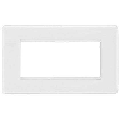 BG White Moulded 4G Euro Plate 8EMR4