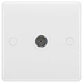 BG White Moulded Co-axial Socket 860 Available from RS Electrical Supplies