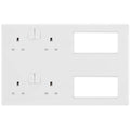 BG White Moulded Electrical Media Plate 8222EM8 Available from RS Electrical Supplies