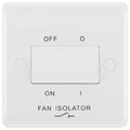BG White Moulded Fan Isolator Switch 815 Available from RS Electrical Supplies
