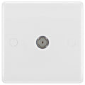 BG White Moulded Isolated Co-axial Socket 862 Available from RS Electrical Supplies