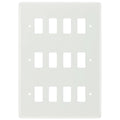 BG White Moulded PVC 12G Grid Plate R812 Available from RS Electrical Supplies