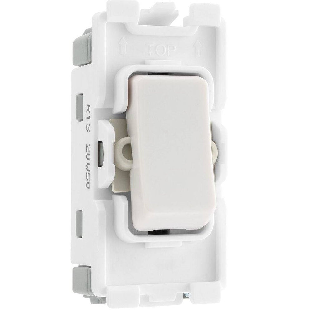 BG White Moulded PVC 20A Intermediate Grid Module R13| RS Electrical ...