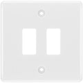 BG White Moulded PVC 2G Grid Plate R82 Available from RS Electrical Supplies