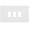 BG White Moulded PVC 3G Grid Plate R83 Available from RS Electrical Supplies