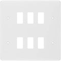 BG White Moulded PVC 6G Grid Plate R86 Available from RS Electrical Supplies