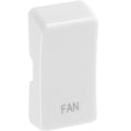 BG White Moulded PVC Engraved Fan Grid Rocker Cap RRFNW Available from RS Electrical Supplies