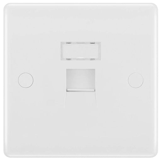 BG White Moulded RJ45 Cat5E Data Outlet 8RJ45/1 Available from RS Electrical Supplies