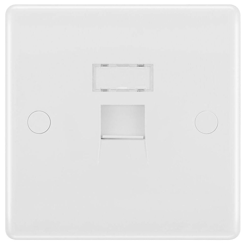 BG White Moulded RJ45 Cat5E Data Outlet 8RJ45/1 | RS Electrical Supplies