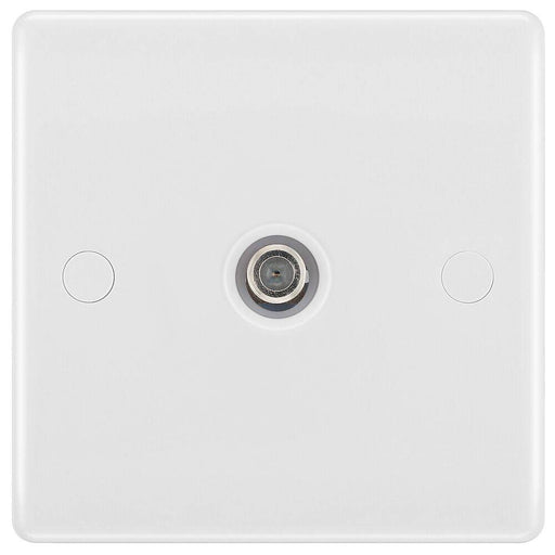 BG White Moulded Satellite Socket 864 Available from RS Electrical Supplies