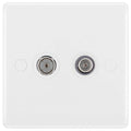 BG White Moulded TV & Satellite Socket 865 Available from RS Electrical Supplies