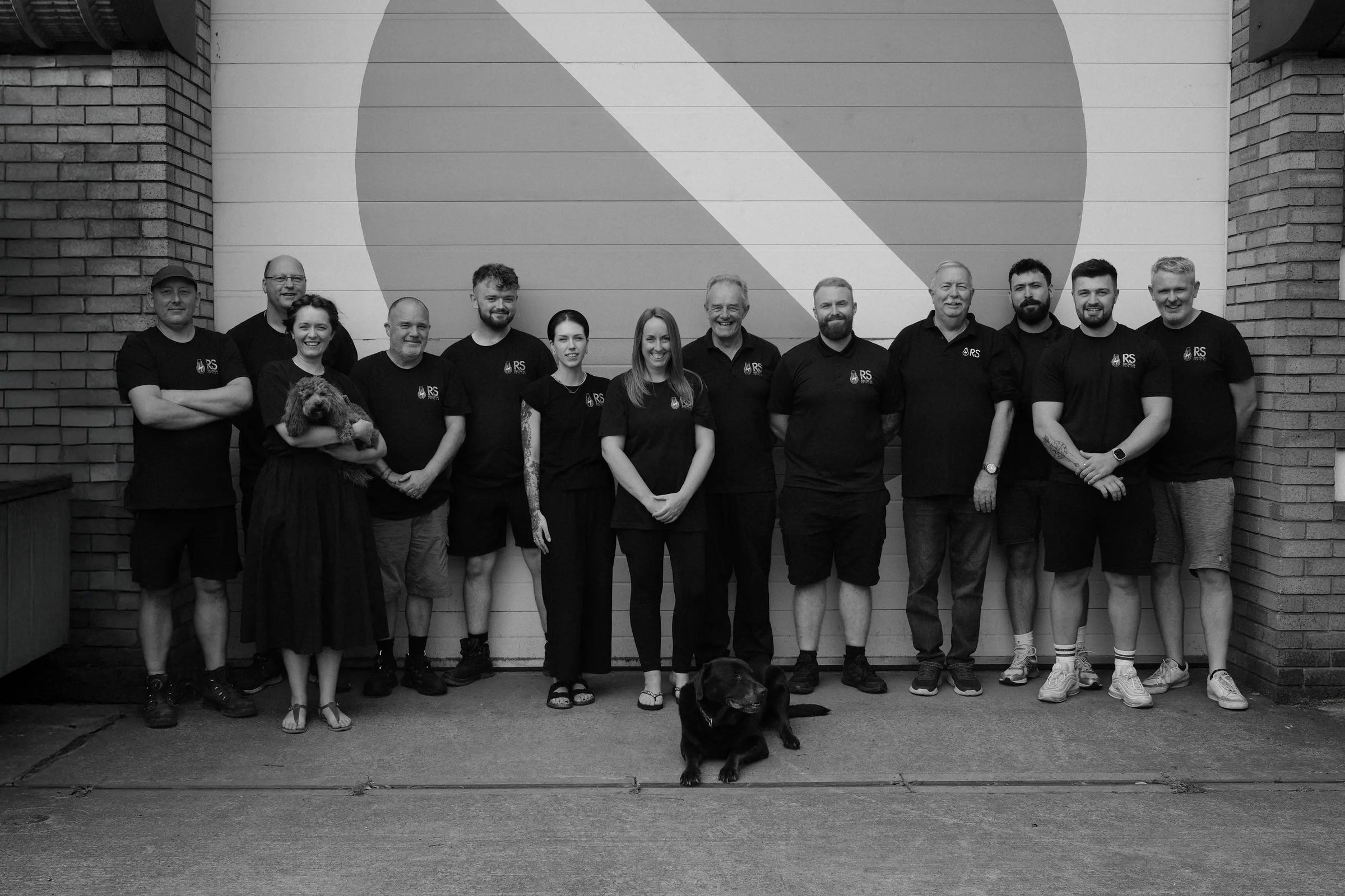 The RS Electrical Supplies team outside the West Midlands warehouse