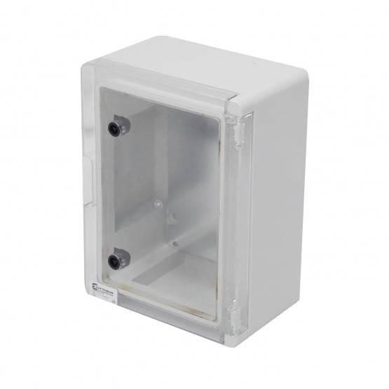 Insulated ABS Enclosure 400 x 300 x 195mm Clear Door PBE403019C Available from RS Electrical Supplies