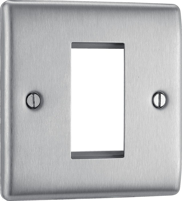 BG Nexus Metal Brushed Steel 1G Euro Plate NBSEMS1 additional product image 2
