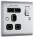 BG Nexus Metal Brushed Steel 13A Single USB Socket NBS21U2B additional product image 2
