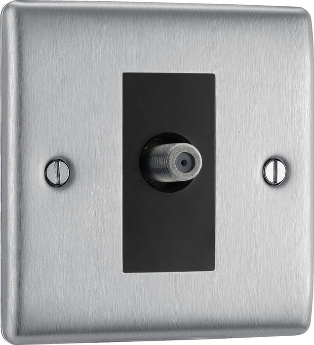 BG Nexus Metal Brushed Steel Satellite Socket NBS64B additional product image 2
