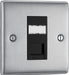 BG Nexus Metal Brushed Steel RJ45 Cat5E Data Outlet NBSRJ451B Available from RS Electrical Supplies
