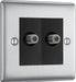 BG Nexus Metal Brushed Steel Double Satellite Socket NBS642B additional product image 2
