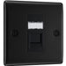 BG Nexus Metal Matt Black RJ45 Cat6 Socket NFBRJ4516 left side