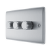 BG Nexus Metal Brushed Steel 3G Dimmer Switch NBS83 additional product image 2