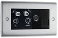 BG Nexus Metal Brushed Steel Combination TV Socket NBS69B additional product image 2
