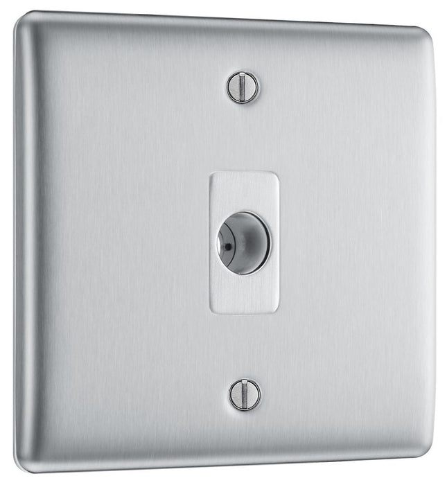 BG Nexus Metal Brushed Steel Flex Outlet NBSFLEX Available from RS Electrical Supplies