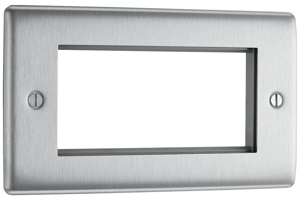 BG Nexus Metal Brushed Steel 4G Euro Plate NBSEMR4 additional product image 2