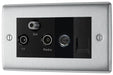 BG Nexus Metal Brushed Steel Combination TV Socket NBS68B additional product image 3