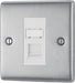 BG Nexus Metal Brushed Steel RJ45 Cat5E Data Outlet NBSRJ451W Available from RS Electrical Supplies