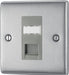 BG Nexus Metal Brushed Steel RJ45 Cat6 Data Outlet NBSRJ4516G Available from RS Electrical Supplies