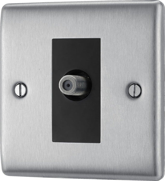 BG Nexus Metal Brushed Steel Satellite Socket NBS64B additional product image 3