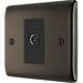 BG Nexus Metal Black Nickel Co-axial Socket NBN60B right side Available from RS Electrical Supplies