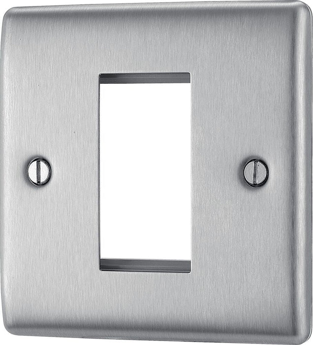 BG Nexus Metal Brushed Steel 1G Euro Plate NBSEMS1 additional product image 3