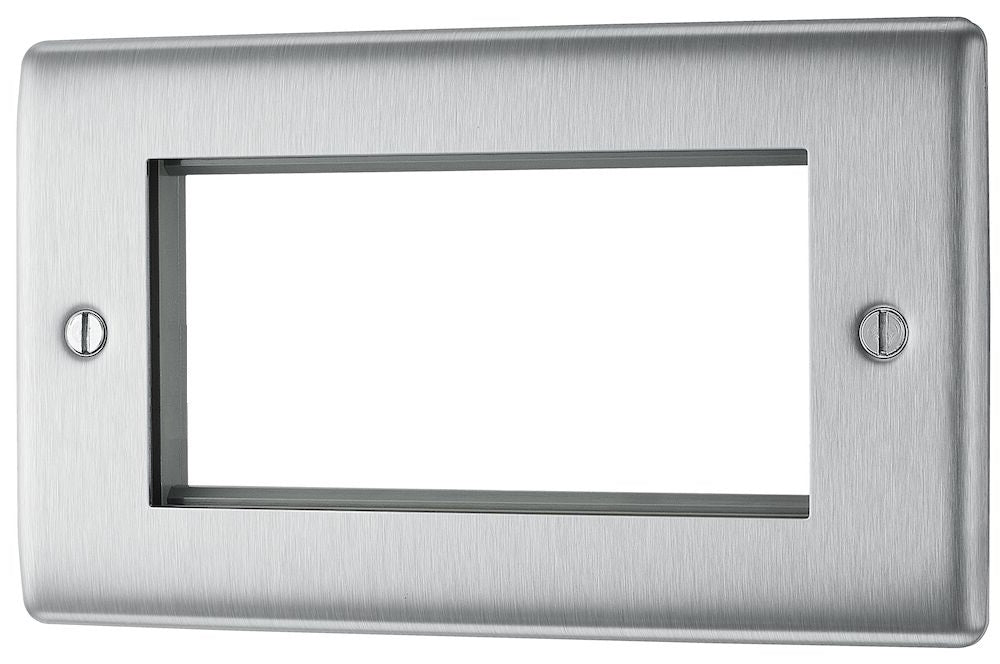 BG Nexus Metal Brushed Steel 4G Euro Plate NBSEMR4 additional product image 3