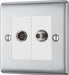 BG Nexus Metal Brushed Steel TV & Satellite Socket NBS65W additional product image 3