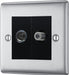 BG Nexus Metal Brushed Steel TV & Satellite Socket NBS65B additional product image 3